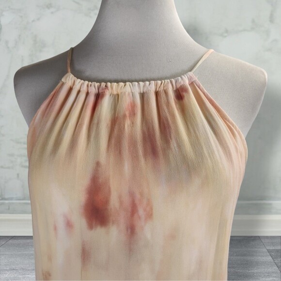 Young Fabulous and Broke Elie Trapeze Dress Size XS Viscose Chiffon Halter Midi - Picture 7 of 16